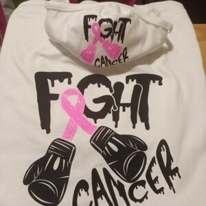White and Pink 'Fight Cancer' Kids Shirt